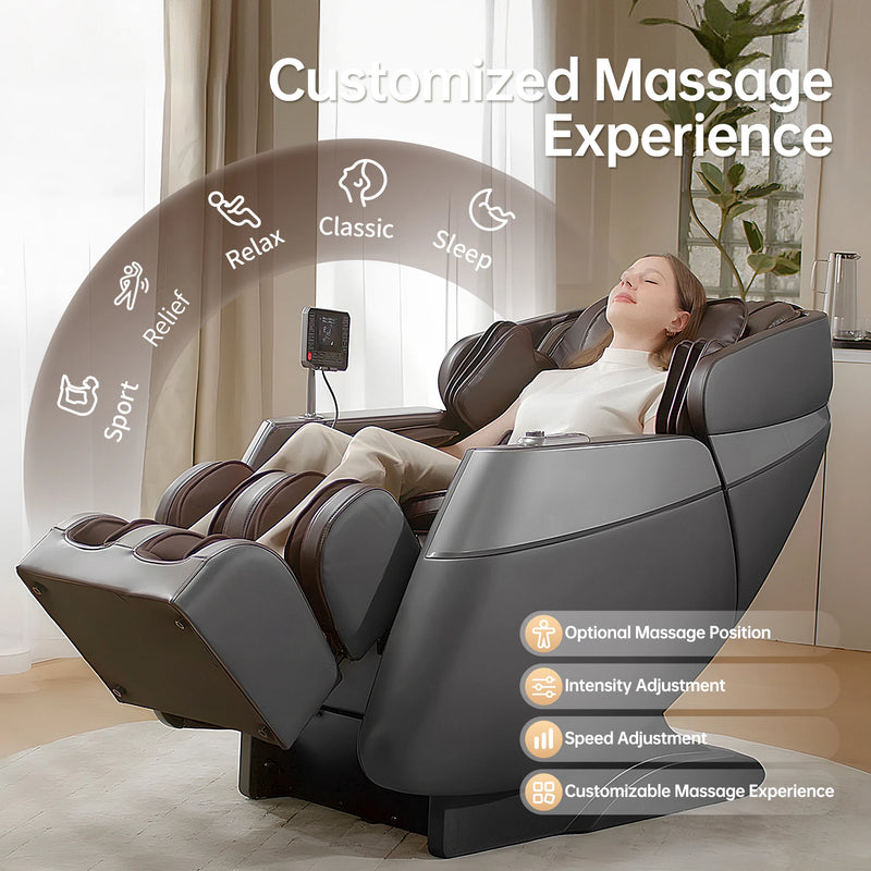 HOMEMASSA Full Body Massage Chairs  Zero Gravity Mode, Full Body Airbags Wrapped Recliner Zero Gravity Massage LCD Touch Screen