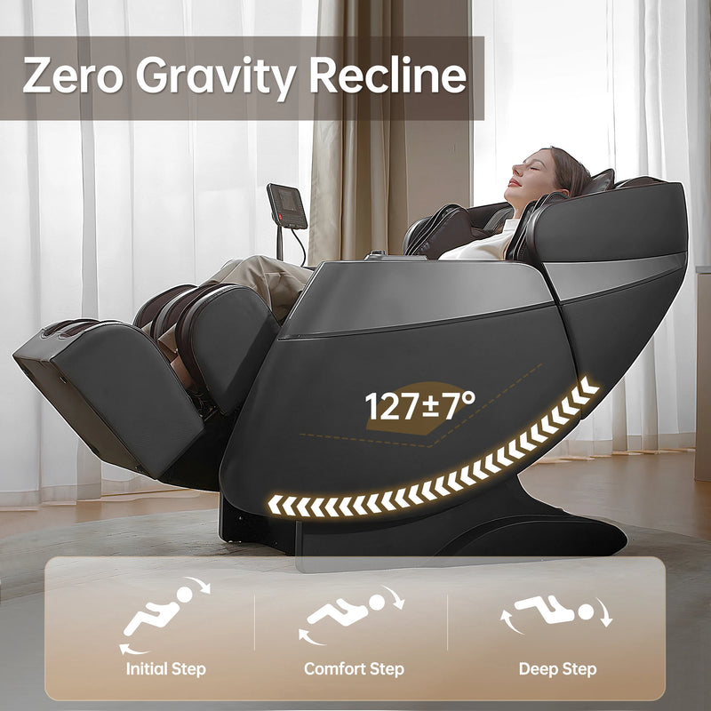 HOMEMASSA Full Body Massage Chairs  Zero Gravity Mode, Full Body Airbags Wrapped Recliner Zero Gravity Massage LCD Touch Screen