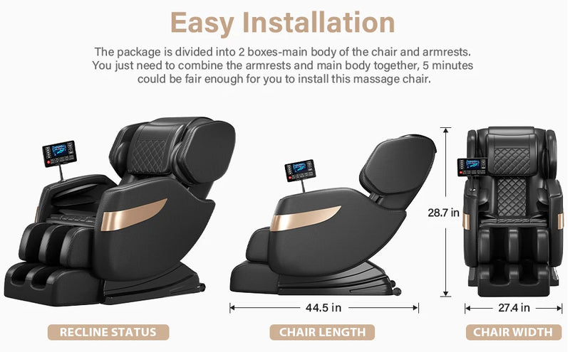 2024 Zero gravity multi-function full body massage chair, back massage, full body airbag relaxation