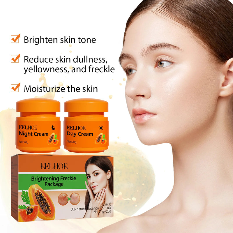 Freckle Whitening Face Cream Papaya Day Night.