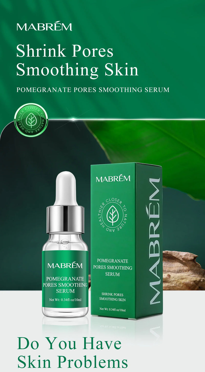 MABREM Pore Shrinking Serum Essence Pores Treatment Moisturizing Relieve Dryness Oil-Control Firming Repairing Smooth Skin Care